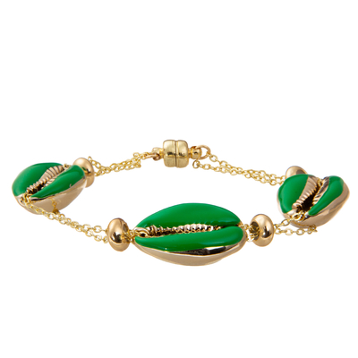 Pulsera magnética dorada colorida de la alambrada de Shell Minimalist Personalized 14K