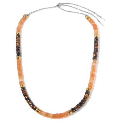 Longitud 32&quot; collar moldeado multicolor, collar de piedra natural de las gotas de 6*8m m