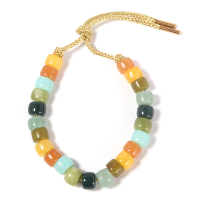 Pulsera de piedra grande coloreada arco iris de las gotas del Forte del agujero 8m m del corchete para el estilo de DIY en la colección de verano