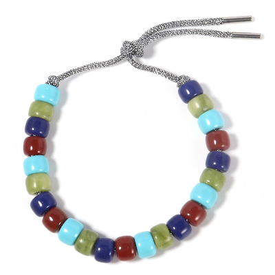 Pulsera policroma de las gotas del Forte del corchete del cordón con el corchete de plata del cordón para la parte y el día de fiesta