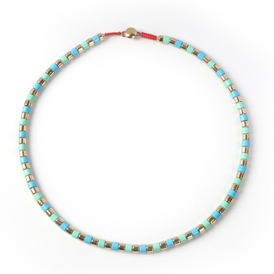 Estilo de Boho del collar de las gotas del esmalte de la teja de la aleación para escardar de la mujer
