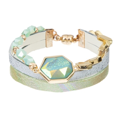 El metal gotea la pulsera de cuero 0.022kg del abrigo multi con las gotas del metal