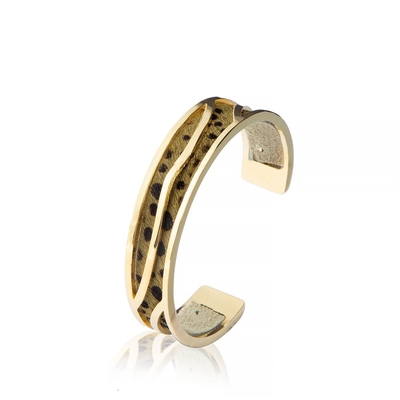 Puños de cuero hechos a mano del crin, pulseras de cuero de la capa multi para mujer