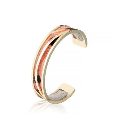 Brazalete rosado del pelo del caballo del leopardo