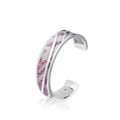 Anchura de Sterling Silver Cuff Bracelet 13m m de las rosas fuertes con la abertura ajustable