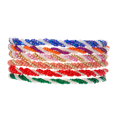 pulsera colorida de las gotas de la mezcla del 18.5cm fijada con los extremos de los imanes