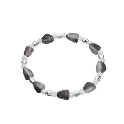 Pulseras hechas a mano negras de Matte Hand Beaded Bracelets 8m m del triángulo con las gotas