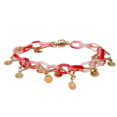 Pendiente hecha a mano de las pulseras de las gotas de los imanes de cobre amarillo del Zircon del oro de la resina