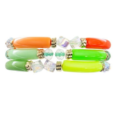 Color verde fresco de las gotas del boutique del regalo asequible hecho a mano de la pulsera para el partido