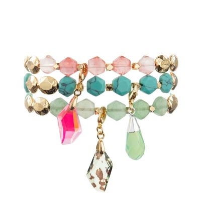 Piedras preciosas que curan unisex precioso de Crystal Stretch Beaded Bracelet Semi