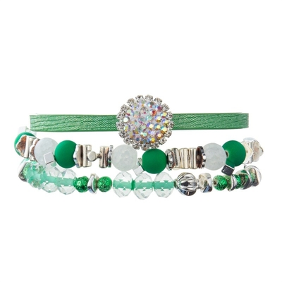 Pulsera hecha a mano de cuero del verde del partido fijada con la bola minimalista de la roca del Zircon
