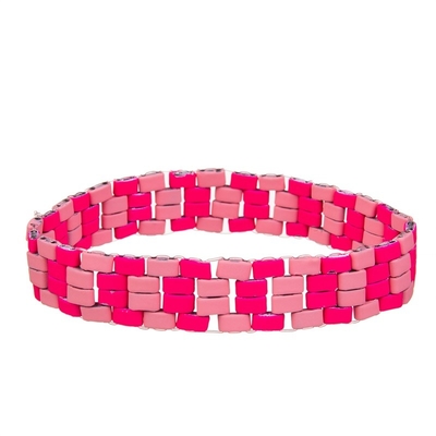 Tila pintado rojo gotea la pulsera hecha a mano de las gotas ajustable para la mujer