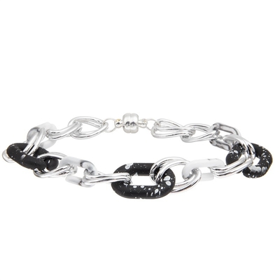 Hebilla magnética de la pulsera de plata de la alambrada del estilo de Miami