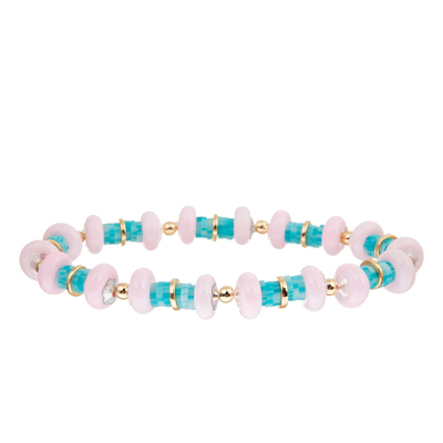 Estilo bohemio colorido de Clay Handmade Bracelet Disc Beads del polímero de vinilo para las mujeres