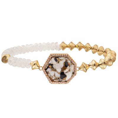 Pulseras hechas a mano de las gotas del estilo de Bohemia con la piedra imperial del heptágono regular