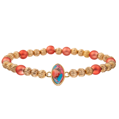 3 colores empiedran la calabaza plateada oro hecho a mano de las pulseras de las gotas formada