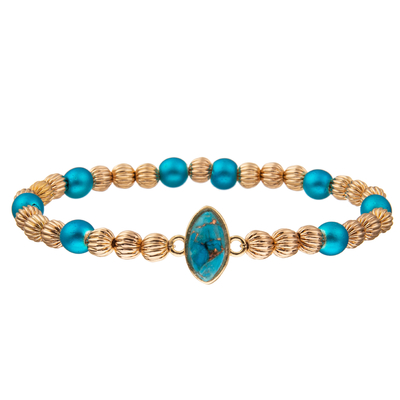 3 colores empiedran la calabaza plateada oro hecho a mano de las pulseras de las gotas formada