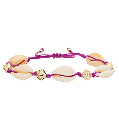 Cauri trenzado ajustable Shell Bracelet Set Bohemian Seashell del mar para las mujeres