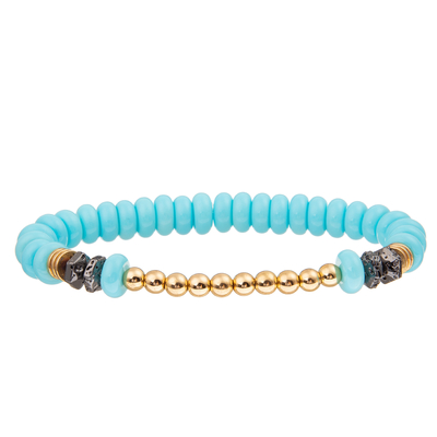 4 pulseras hechas a mano de las cuentas de cristal de los colores fijadas con el oro plateado alrededor de gotas