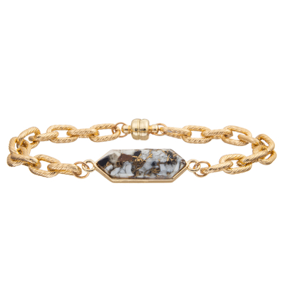 Pulsera magnética del brazalete de la alambrada de la torsión de la hebilla con la turquesa plateada de plata del octágono