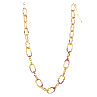 Collar dorado colorido de la alambrada del encanto 14K de la O-cadena para las mujeres