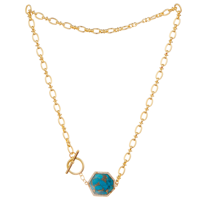 Collar pendiente dorado simple europeo de la alambrada de la moda 14K