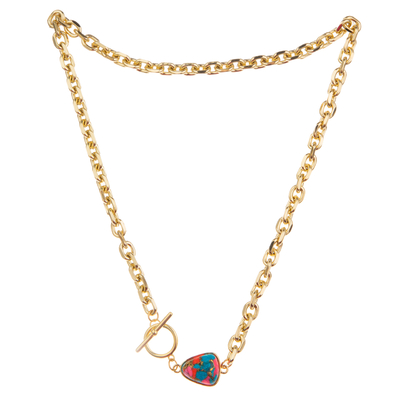 Collar pendiente dorado simple europeo de la alambrada de la moda 14K
