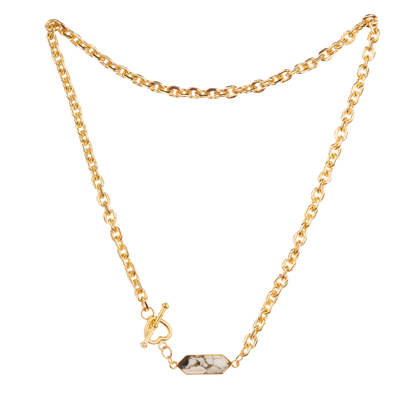 Collar pendiente dorado simple europeo de la alambrada de la moda 14K