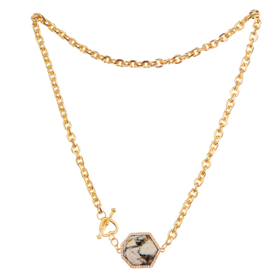 Collar pendiente dorado simple europeo de la alambrada de la moda 14K