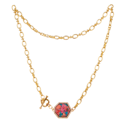Collar pendiente dorado simple europeo de la alambrada de la moda 14K