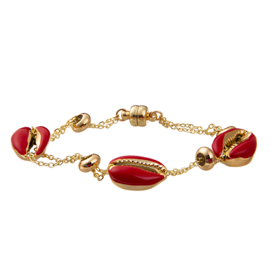 Pulsera magnética dorada colorida de la alambrada de Shell Minimalist Personalized 14K