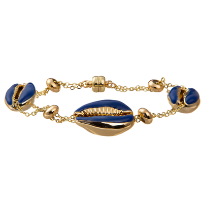 Pulsera magnética dorada colorida de la alambrada de Shell Minimalist Personalized 14K