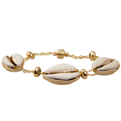 Pulsera magnética dorada colorida de la alambrada de Shell Minimalist Personalized 14K