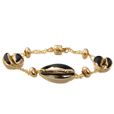 Pulsera magnética dorada colorida de la alambrada de Shell Minimalist Personalized 14K