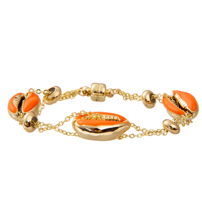 Pulsera magnética dorada colorida de la alambrada de Shell Minimalist Personalized 14K