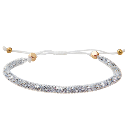 Cordón colorido que teje las pulseras hechas a mano talladas de las gotas de la piedra preciosa