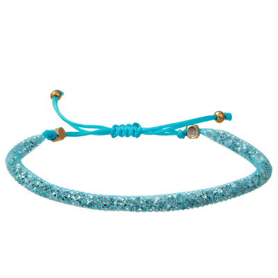 Cordón colorido que teje las pulseras hechas a mano talladas de las gotas de la piedra preciosa