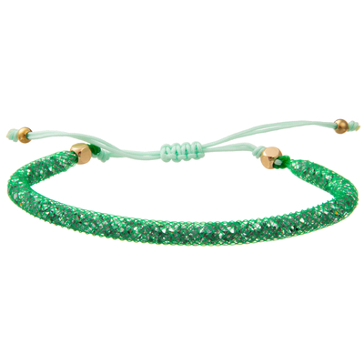 Cordón colorido que teje las pulseras hechas a mano talladas de las gotas de la piedra preciosa