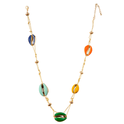 Collar dorado moldeado multicolor de la alambrada 14K con la mariposa/la flor/el corazón/el colgante de Shell/de la estrella