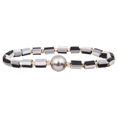 gotas del silicón elásticas con las pulseras hechas a mano de las gotas del multicolor de cristal barroco de la perla