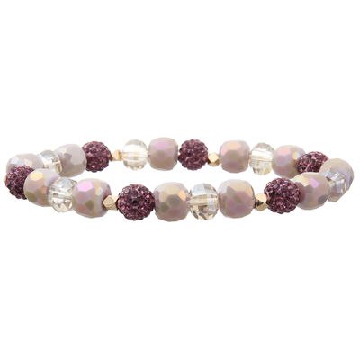 Lujo ligero Diamante completo Shamballa Brazalete de bola de cristal versátil Mayorista Joyería de moda DIY simple y popular