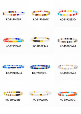 16.5-17cm pulsera de la gota de Tila, dos color de la mezcla de la pulsera 12 de las cuentas de cristal de los filamentos