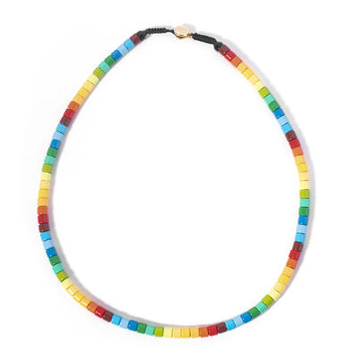Collar de la gota del esmalte del tubo del metal, collar goteado Boho multicolor