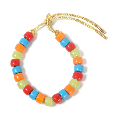 La pulsera de las gotas del Forte del kc el 18.5cm, piedra real del cordón trenzado gotea la pulsera