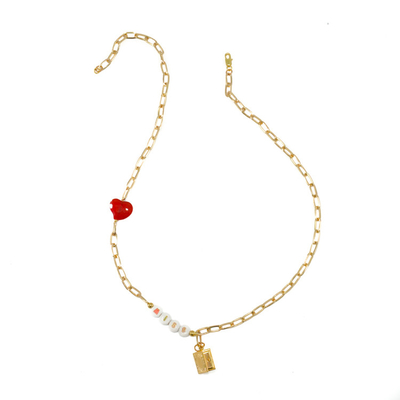 Color oro personalizado verano del collar de la gota del alfabeto para la mujer