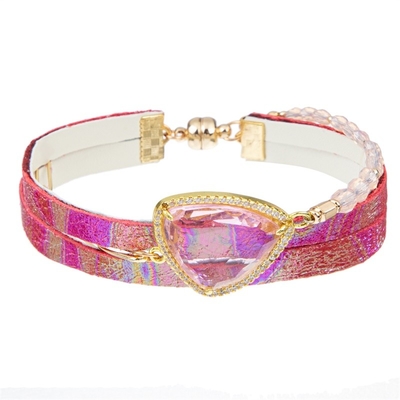 Pulsera del cuero de la PU y del abrigo de la gota para la muchacha elegante y señora Anniversary