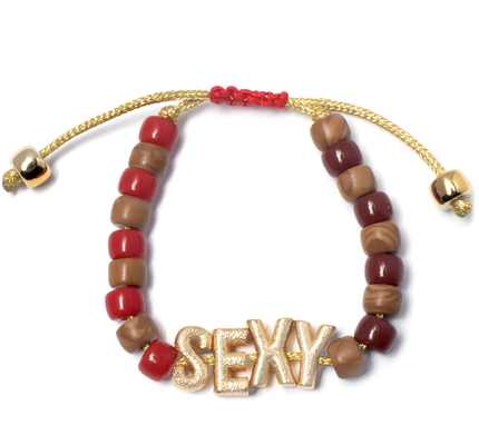 Pulsera de nylon de la gota de la letra de la amistad del oro del OEM con el corchete ajustable de la trenza