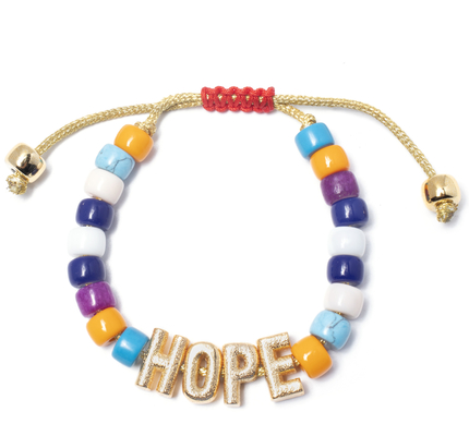 Pulsera de nylon de la gota de la letra de la amistad del oro del OEM con el corchete ajustable de la trenza