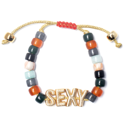 Pulsera de nylon de la gota de la letra de la amistad del oro del OEM con el corchete ajustable de la trenza