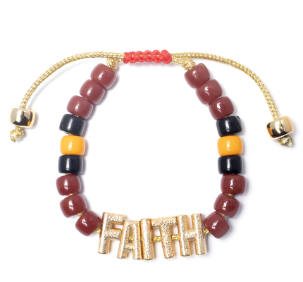 Pulsera de nylon de la gota de la letra de la amistad del oro del OEM con el corchete ajustable de la trenza
